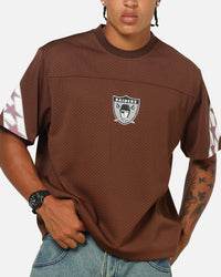 Mitchell & Ness Las Vegas Raiders Beastmode Boxy Mesh T-Shirt Chocolate Brown