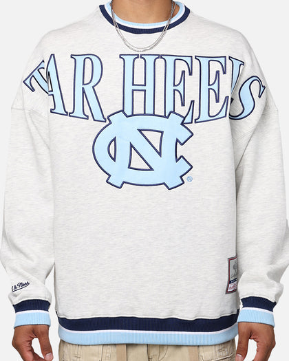 Mitchell & Ness North Carolina Tar Heels Shooting Crewneck Silver Marle