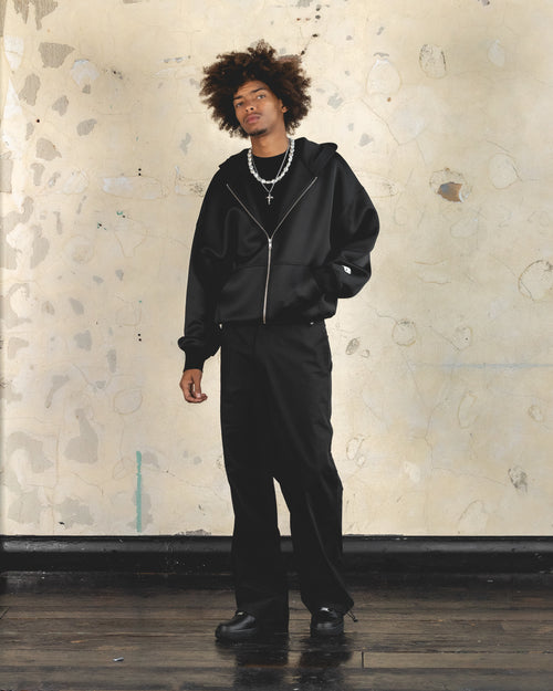 404 Function Zip Hoodie Black