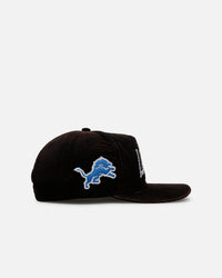 New Era Detroit Lions 'Washed Black NFL Golfer' Corduroy Golfer Snapback Washed Black