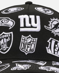 New Era NFL 'All Over Leagues' 9FORTY A-Frame Snapback Black