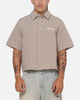 Ed Hardy Vandal Button Up Shirt Brown Check