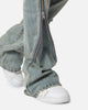 MNML D519 Zipper Flare Denim Jeans Vintage Blue