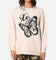 X-Girl Women's XG Butterfly Oversized Knit Sweater Vanilla