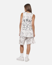 Mitchell & Ness Los Angeles Lakers Shaquille O'Neal #34 Snow Camo Energy Swingman Jersey Vintage White