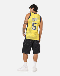 Mitchell & Ness Indiana Pacers Jalen Rose #5 Swingman Road Jersey Yellow