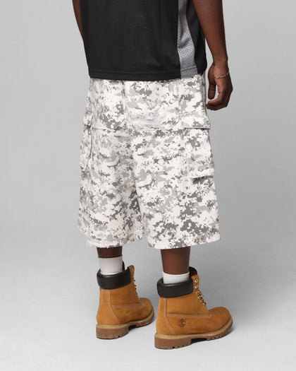 Loiter Collateral Cargo Shorts Digi Snow Camo