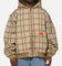 Carre Sherpa Lined Zip Hoodie Brown Plaid