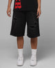 Loiter Distressed Jorts Black