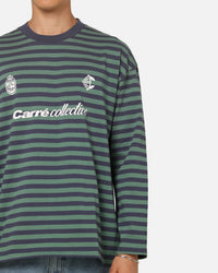 Carre Collective Stripe Long Sleeve T-Shirt Navy Stripe