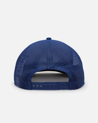New Era Los Angeles Chargers 'Podium Pack' Pre-Curved Golfer Trucker Snapback Light Royal/Metallic Gold