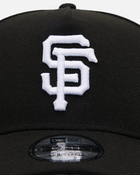 New Era San Francisco Giants 'Easy Black and White' 9FORTY A-Frame Snapback Black/White