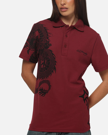 Ed Hardy Euro Polo Shirt Plum