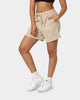 National Collegiate Athletic Association Women's UNC Tar Heels Vintage Embroidered High Waisted Shorts Clay