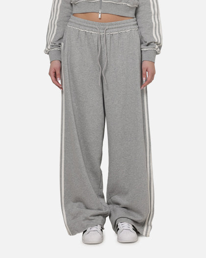 Adidas Women's Graphic Loose Sweat Pants Medium Grey Heather