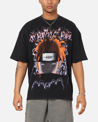 73Studio X Naruto Shippuden Paths Of Pain Vintage T-Shirt Black Acidwash