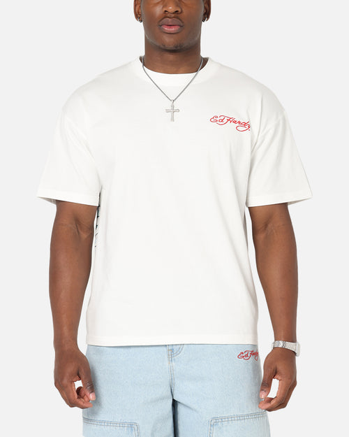 Ed Hardy Flash Koi T-Shirt Off White