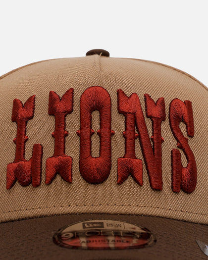 New Era Detroit Lions 'Thanksgiving Football' 9FORTY A-Frame Snapback Khaki