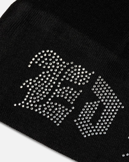 Ed Hardy Rhinestone Beanie Black