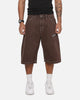 Ed Hardy Serpent Jorts Brown