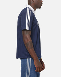 Adidas Drop Needle Pinstripe Jersey Night Indigo