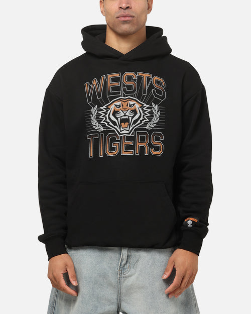 Bleacher Athletic Wests Tigers NRL Adult Club Wreath Hoodie Black