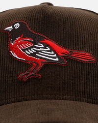 New Era Baltimore Orioles 'Walnut Cord' 9FORTY A-Frame Corduroy Snapback Walnut