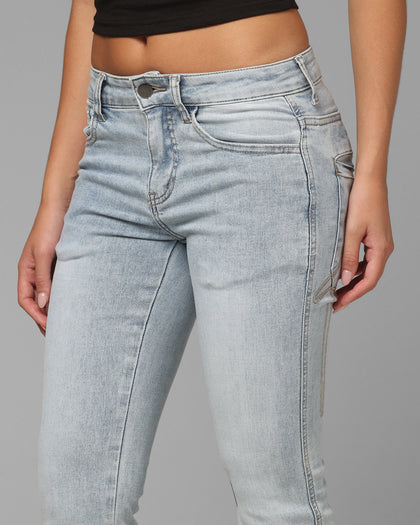 Loiter Women's Wraith Bootcut Jeans Blue Denim