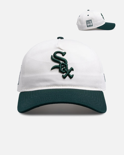 New Era Chicago White Sox 'Dark Green Chrome' 9FORTY A-Frame Unstructured Snapback White/Green