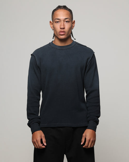 American Thrift Long Sleeve Thermal T-Shirt Washed Black
