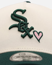 New Era Chicago White Sox 'Pink Satin Hearts Green' 9FORTY A-Frame Snapback Chrome/Dark Green