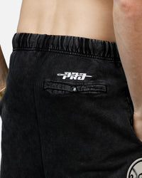 Pro Standard New York Yankees Raffia Shorts Black Acidwash