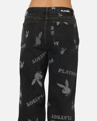 Playboy Mess Denim Jeans Washed Black