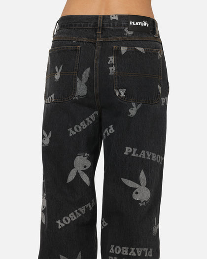 Playboy Mess Denim Jeans Washed Black