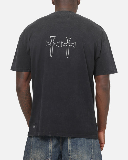 Saint Morta Chronicles Boxy T-Shirt Black Acidwash
