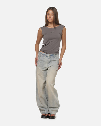 Ed Hardy Women's Cowl Back Top Grey