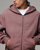 American Thrift Zip Hoodie Oxblood