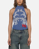 Ed Hardy Women's Dragon Knitted Top Washed Blue