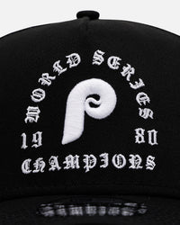 New Era Philadelphia Phillies 'Gothic Arch 2.0' 9FORTY A-Frame Snapback Black/White