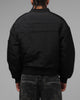 Loiter Hybrid Cropped Bomber Jacket Black