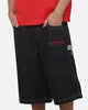 Ed Hardy Dragon Wide Leg Jorts Indigo Denim