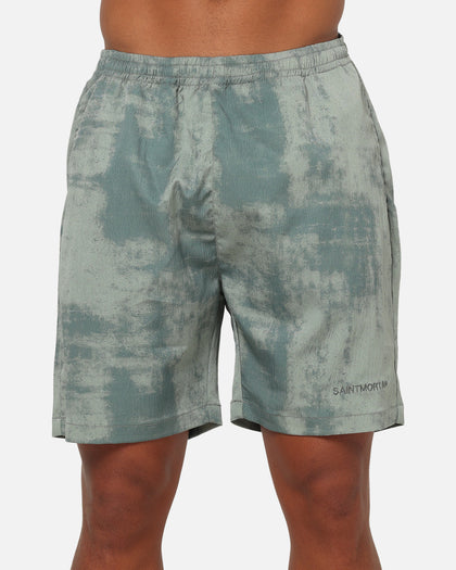 Saint Morta Solis Textured Shorts Petrol Green