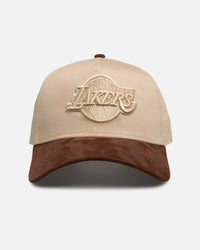 New Era Los Angeles Lakers 'Oat Walnut Suede' 9FORTY A-Frame Snapback Brown