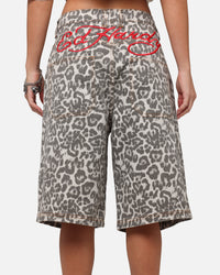 Ed Hardy Women's Leopard Jorts Leopard