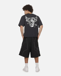 Mitchell & Ness Chicago Bulls Tape Crop T-Shirt Washed Black
