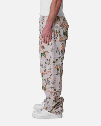 MNML Jacquard Rose Cargo Pants Gold