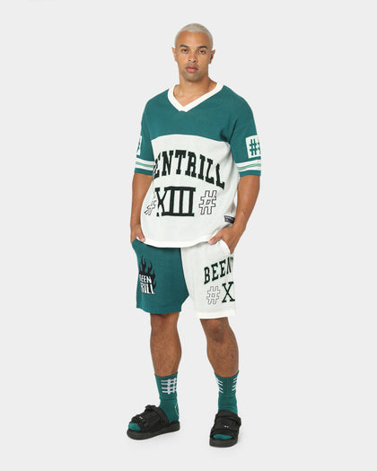 BEENTRILL Numerals Football Jersey Cream/Green