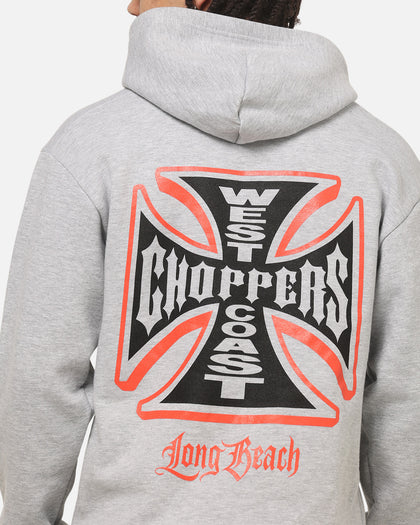 West Coast Choppers Choppers Cross Hoodie Grey Marle