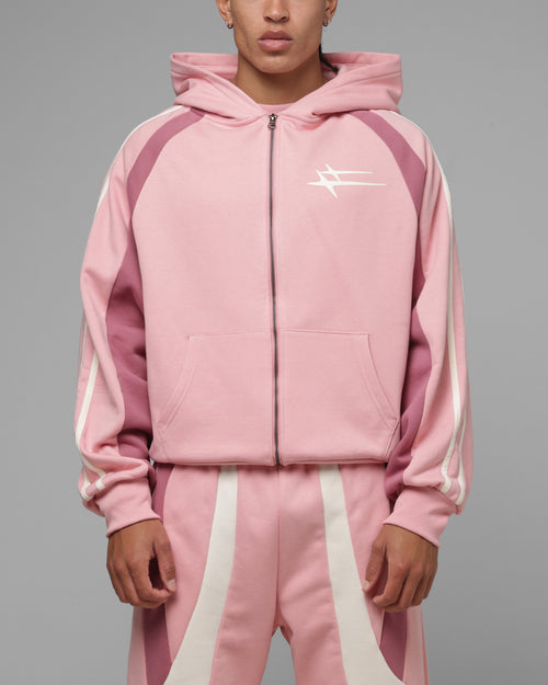 Loiter Hybrid Tek Zip Hoodie Pink