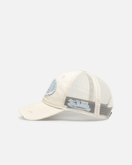 Von Dutch Distressed Trucker Snapback Ecru/Light Blue